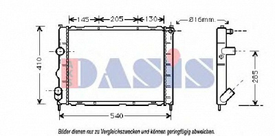 AKS DASIS 181800n -  Радиатор, охлаждение двигателя